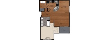 A2 Floor Plan at Enclave at Bailes Ridge Apartment Homes, Indian Land