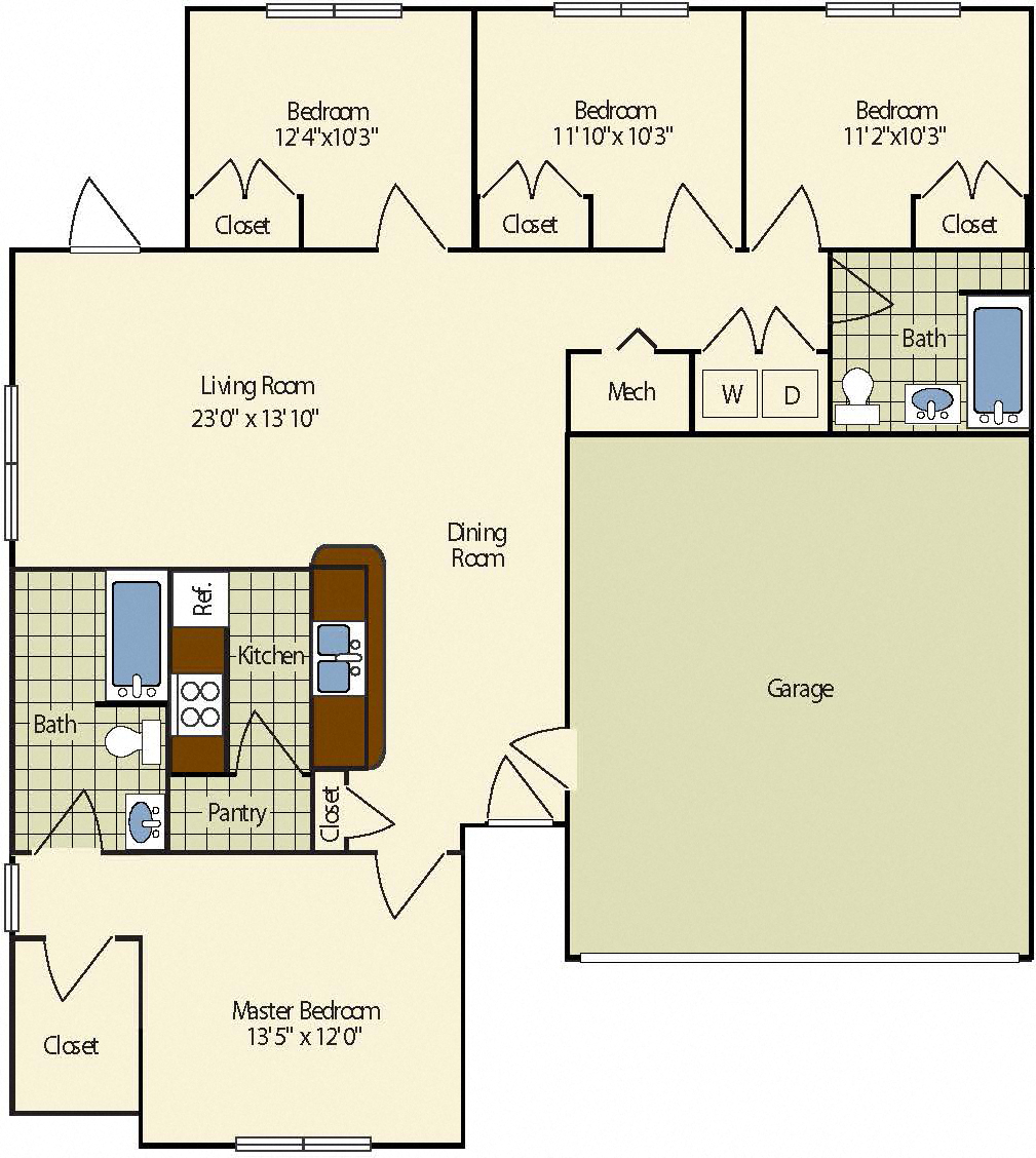 4 Bedroom 2 Bathroom