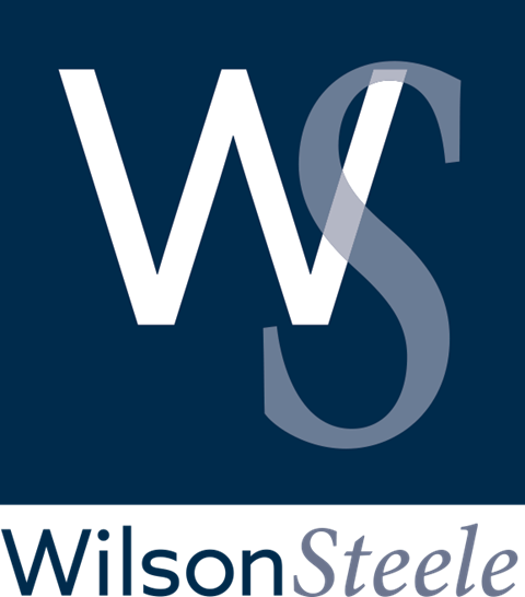 Wilson Steele logo with a blue background.
