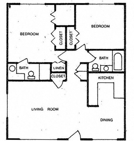 Two Bedroom Floor Plan 3