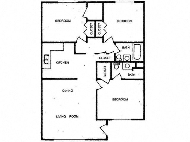 Three Bedroom Floor Plan 4