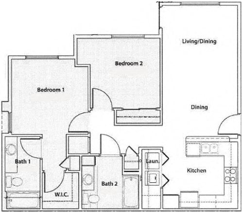 2 Bed, 2 Bath 2nd floor Townhouse with a garage