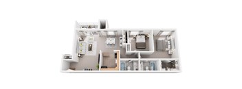 2 Bedroom Deluxe 2 Bath (B2)