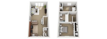 2 Bedroom 1.5 Bath TH
