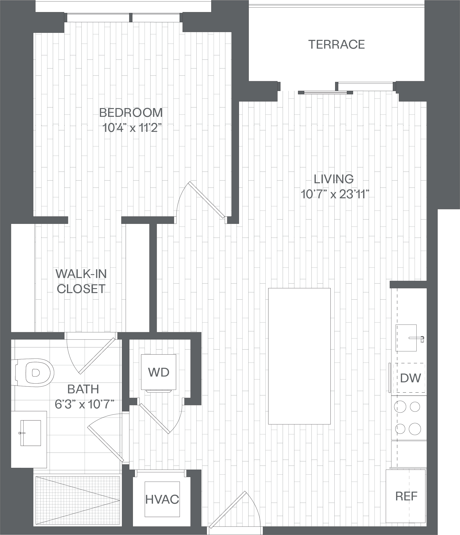 1 Bed/1 Bath-AA2