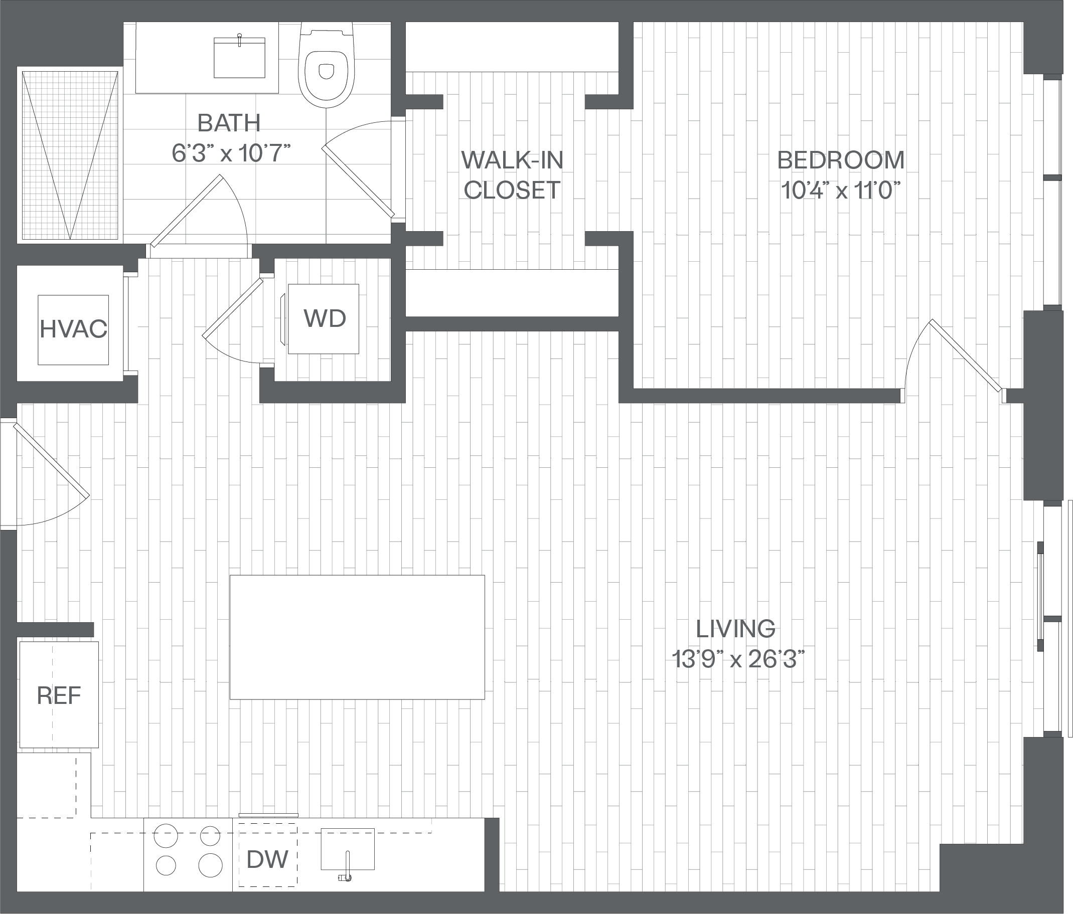 1 Bed/1 Bath-AA5