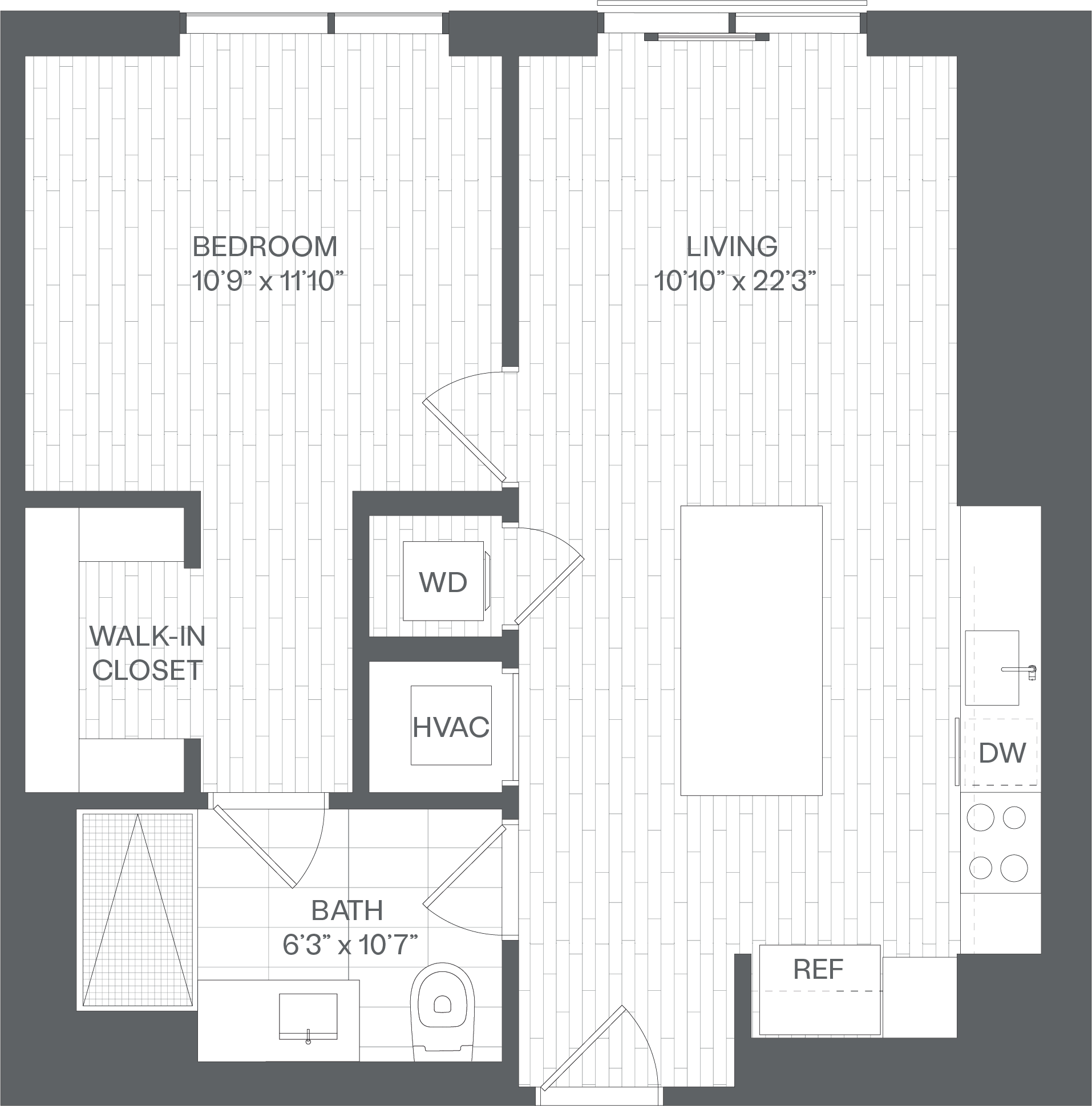 1 Bed/1 Bath-AA1
