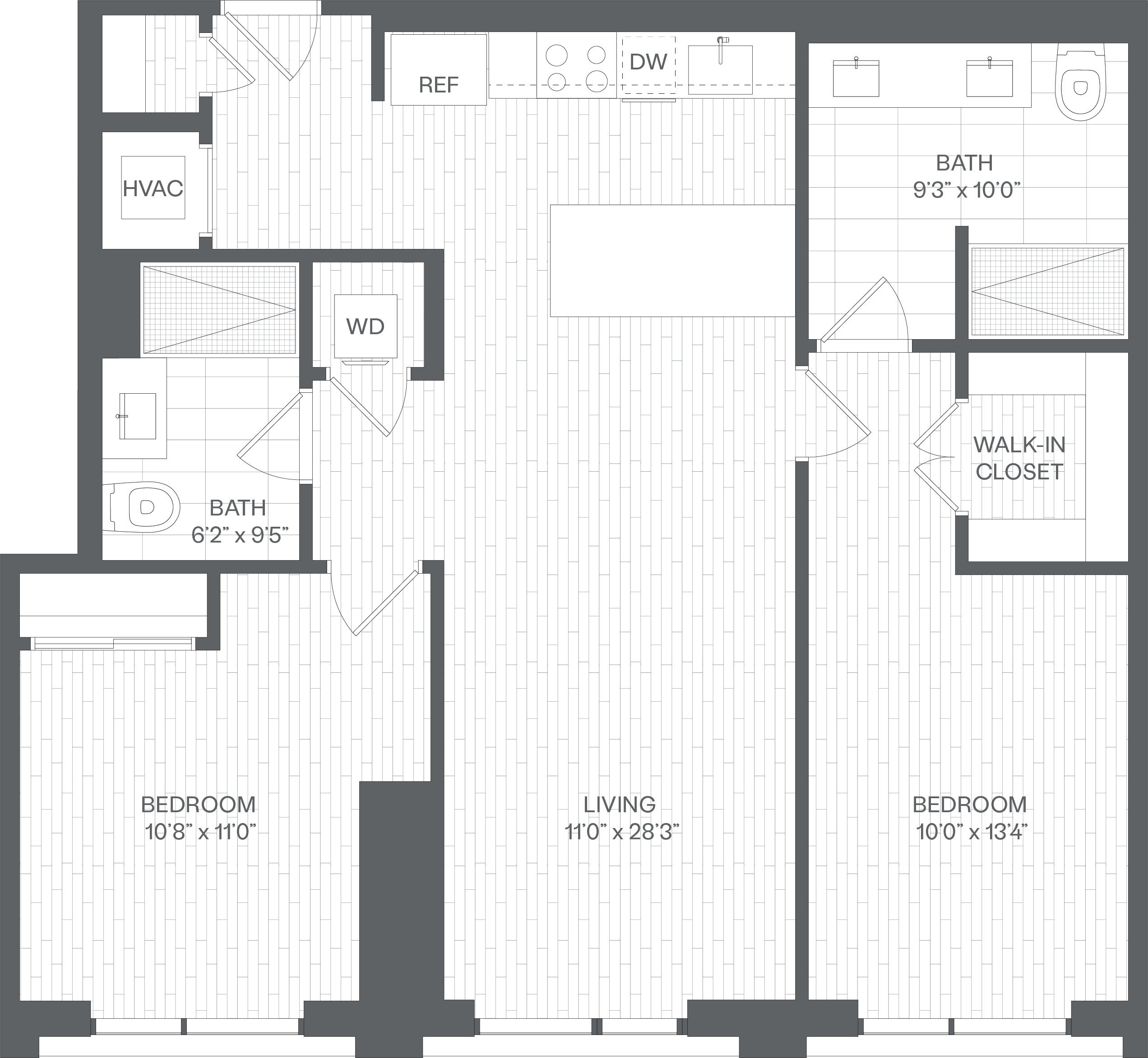 2 Bed/2 Bath-BA(SIM)