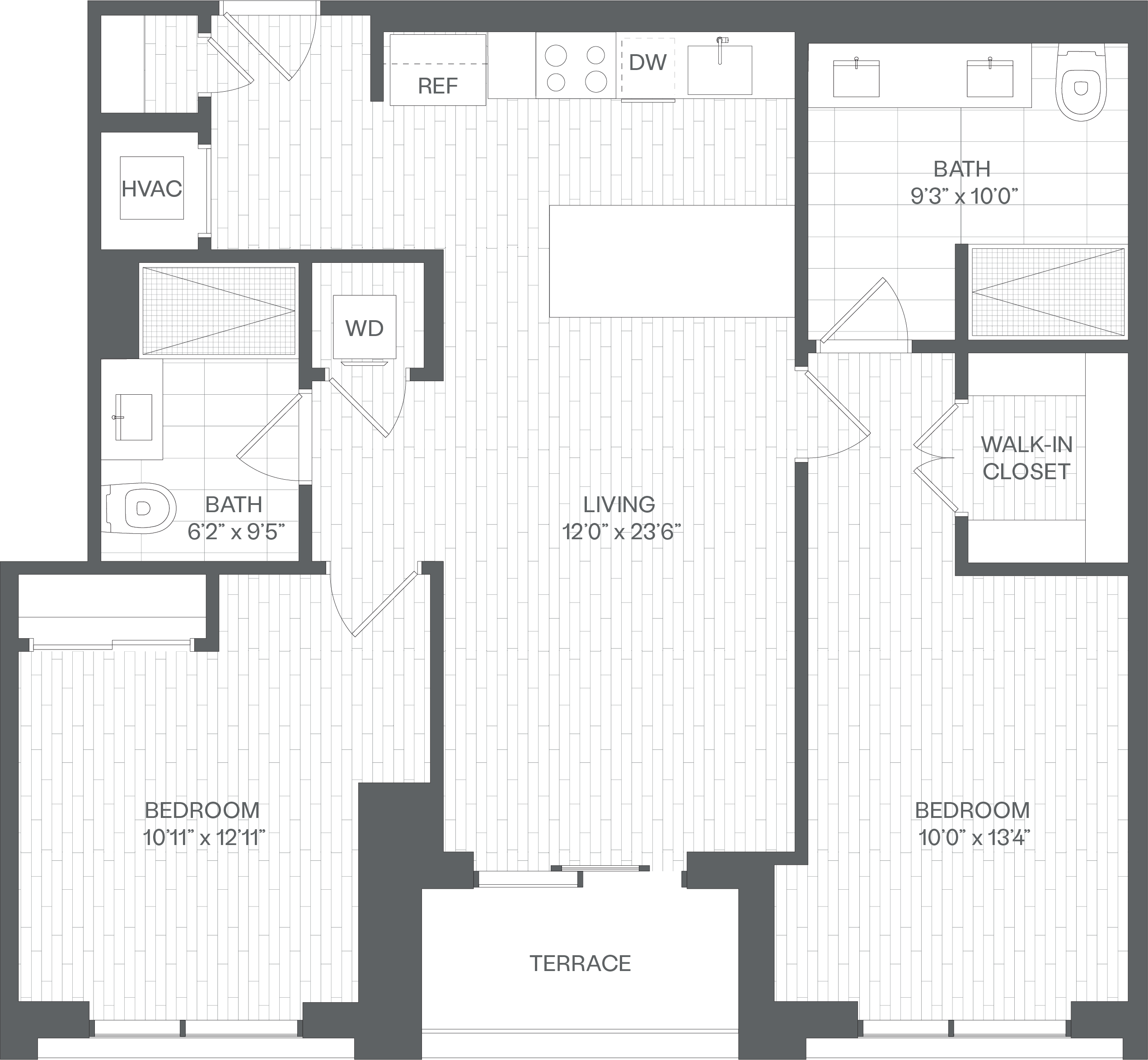 2 Bed/2 Bath-BA1(SIM)