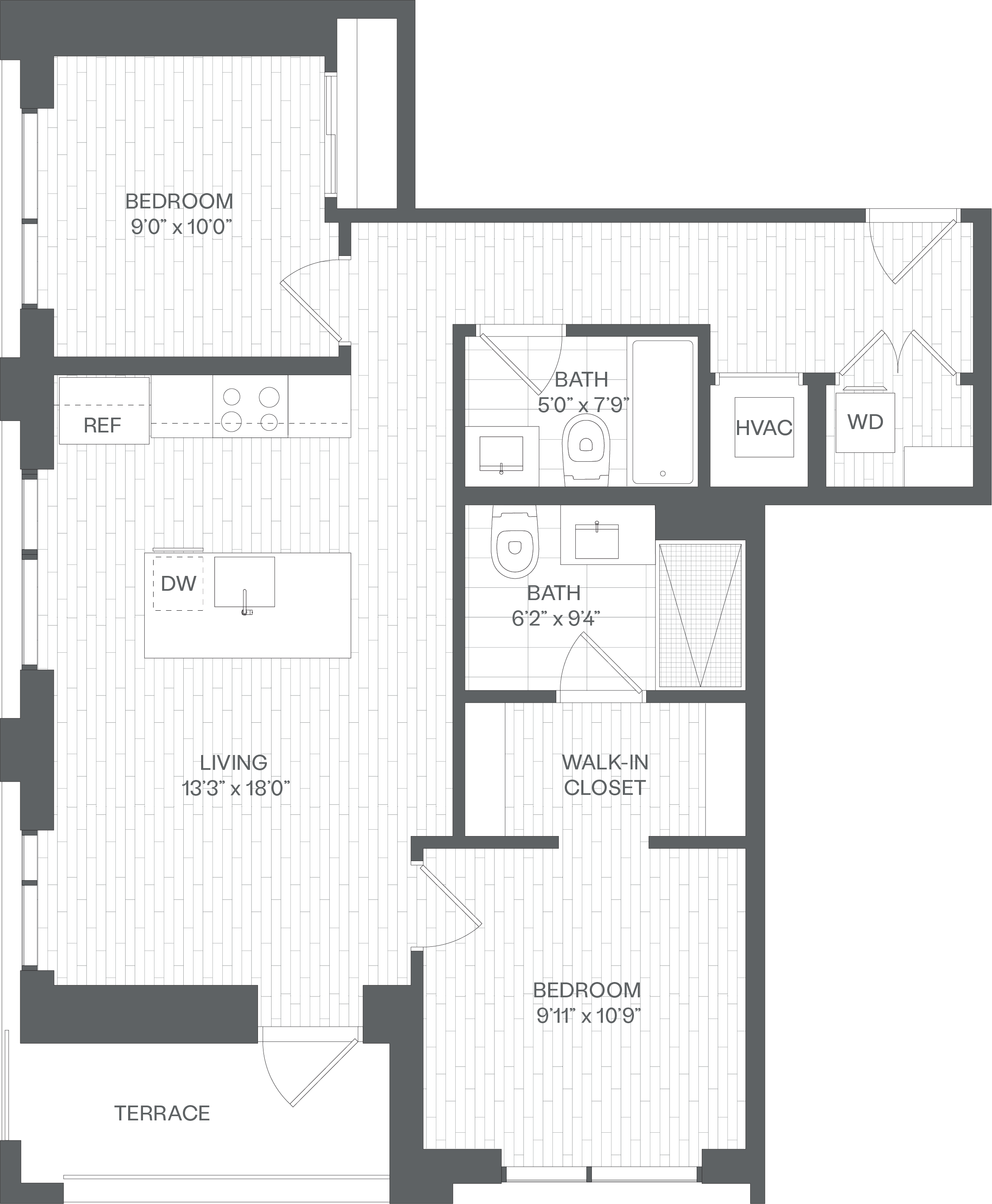 2 Bed/2 Bath-BB