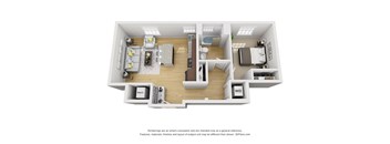 1bd/1ba Floorplan 7