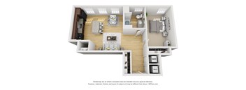 1bd/1ba Floorplan 15
