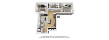 2bd/1ba Floorplan 13