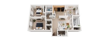 2 Bedroom 1.5 Bath