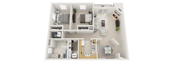 2 Bedroom One Bath Deluxe
