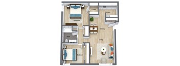 2 Bedrooms, 1 Bathroom