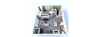 F 1 bed/1 bath