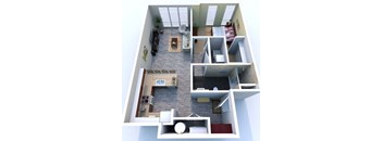D 1 Bed/1 Bath