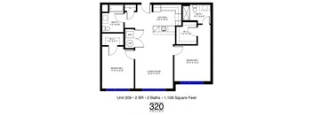 2 Bedrooms, 2 Bathrooms