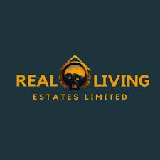 the logo of real living estates limited with a skull