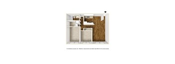 2 Bedrooms, 1 Bathrooms Plan H