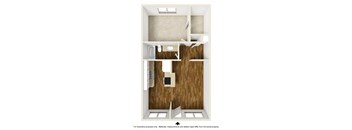 1 Bedroom, 1 Bathroom Plan A