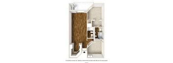 2 Bedrooms, 2 Bathrooms Plan C