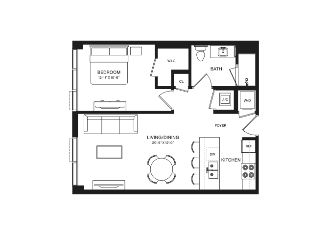 1 Bed/1 Bath-A1A