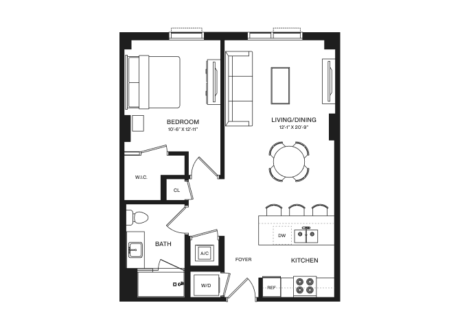 1 Bed/1 Bath-A1C