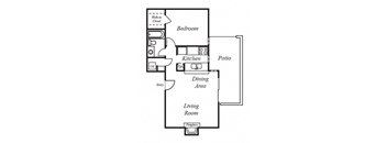 1 Bedroom, 1 Bathroom Flat A2