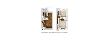 2 Bedrooms, 2 Bathrooms Plan C