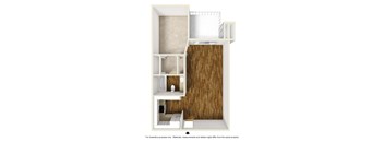1 Bedroom, 1 Bathroom Plan A