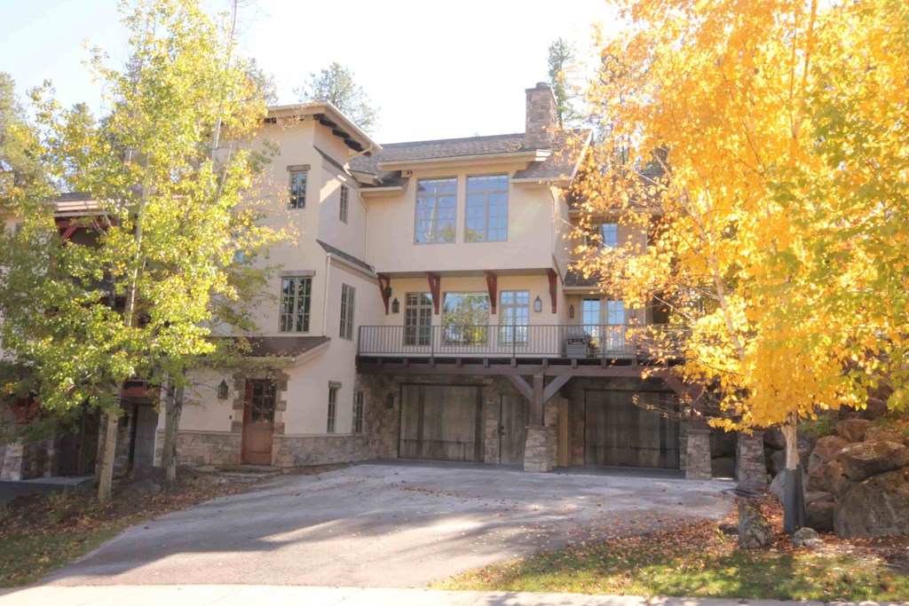 the front of the house in the fall
