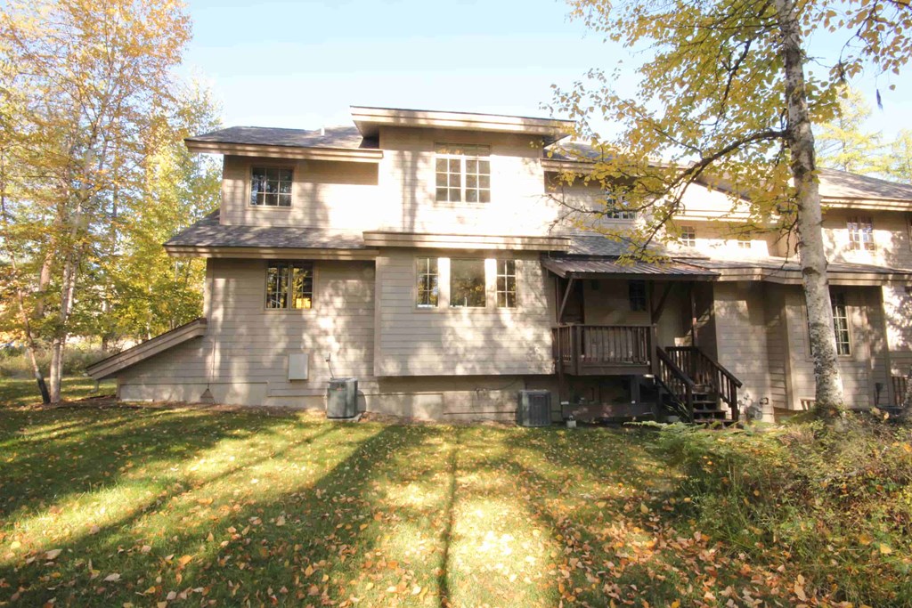 the front of the house in the fall
