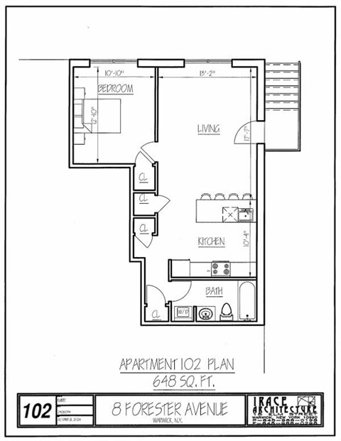 Apartment 102 Plan 648 50 Ft.