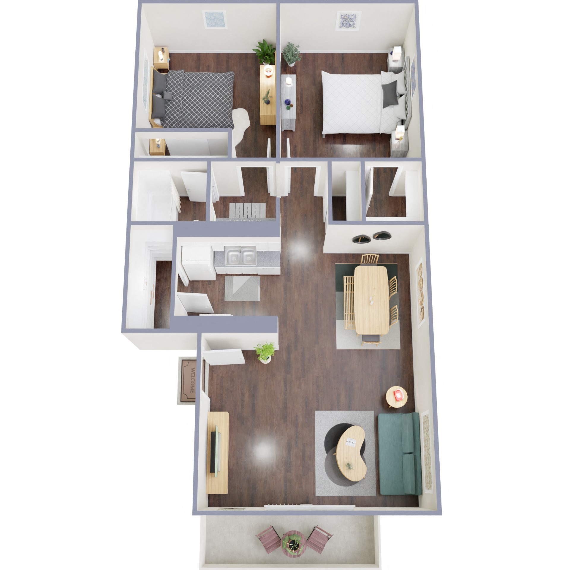 2 Bedroom  1 Bath