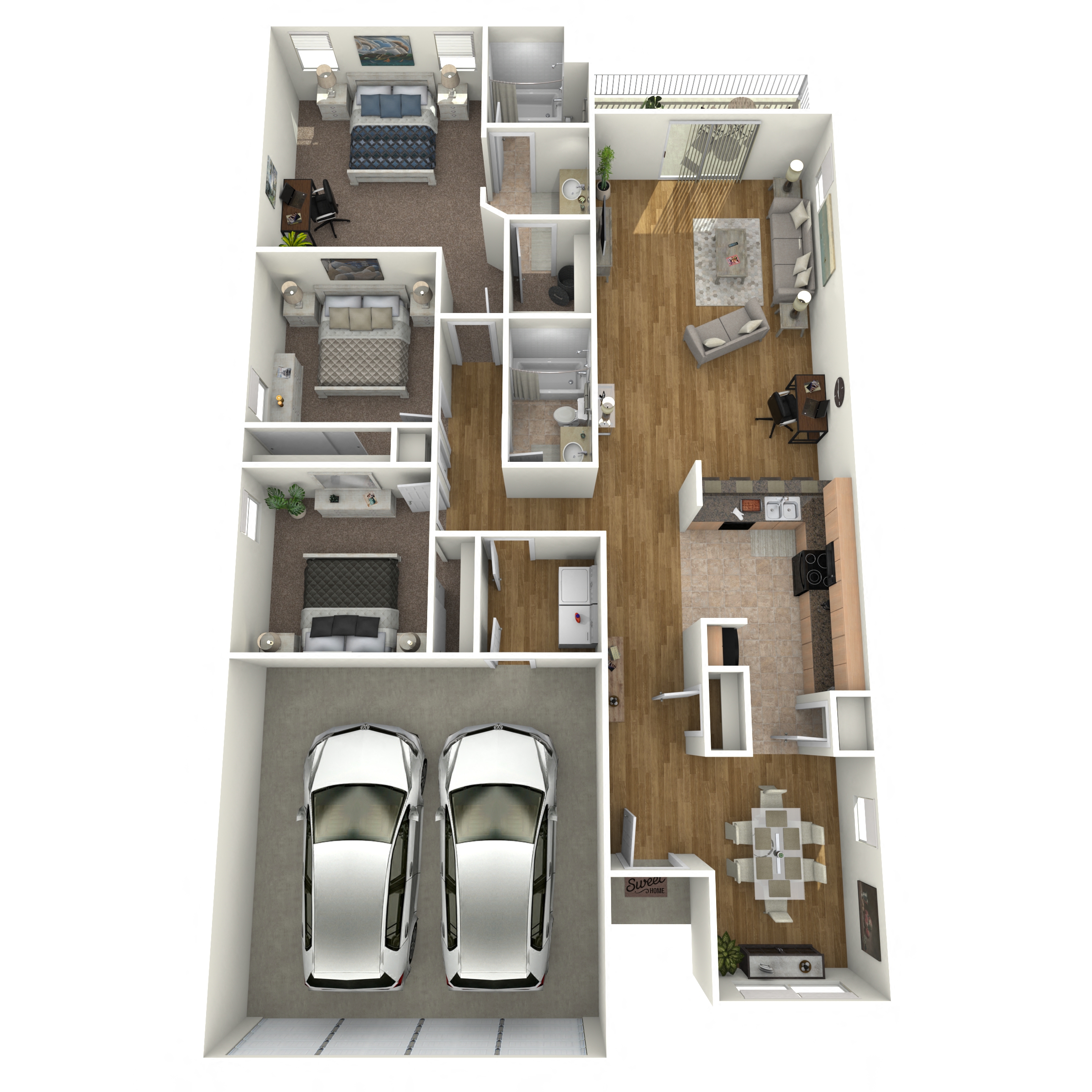 Villa Three Bedroom 2 Bath