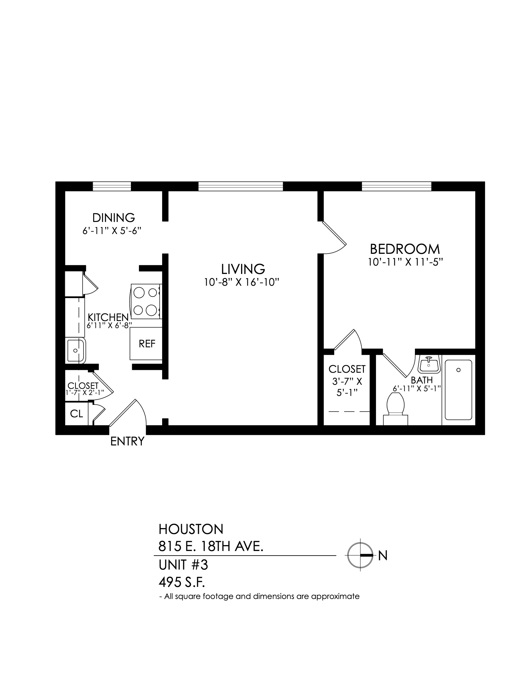 1 Bedroom, 1 Bath