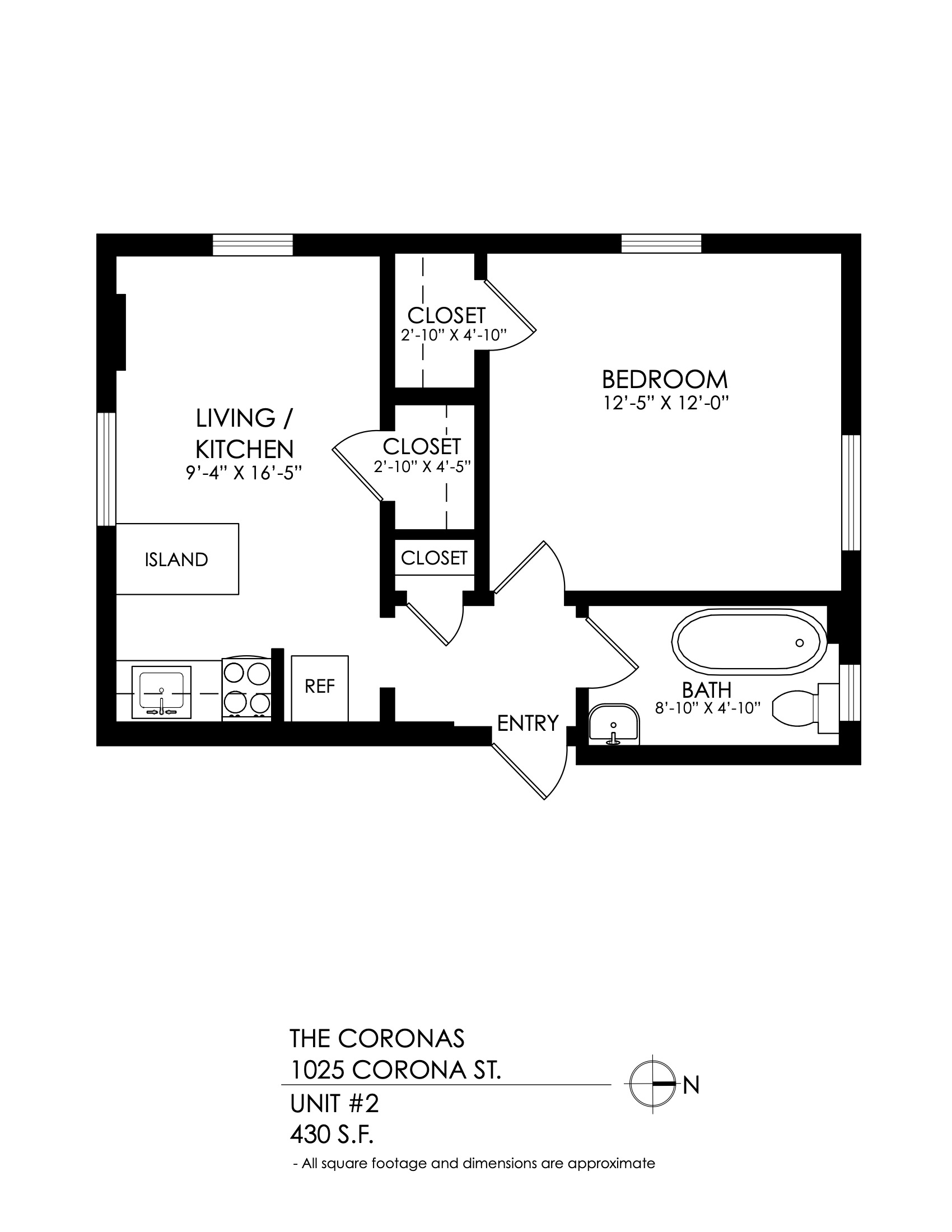 1 Bedroom, 1 Bath