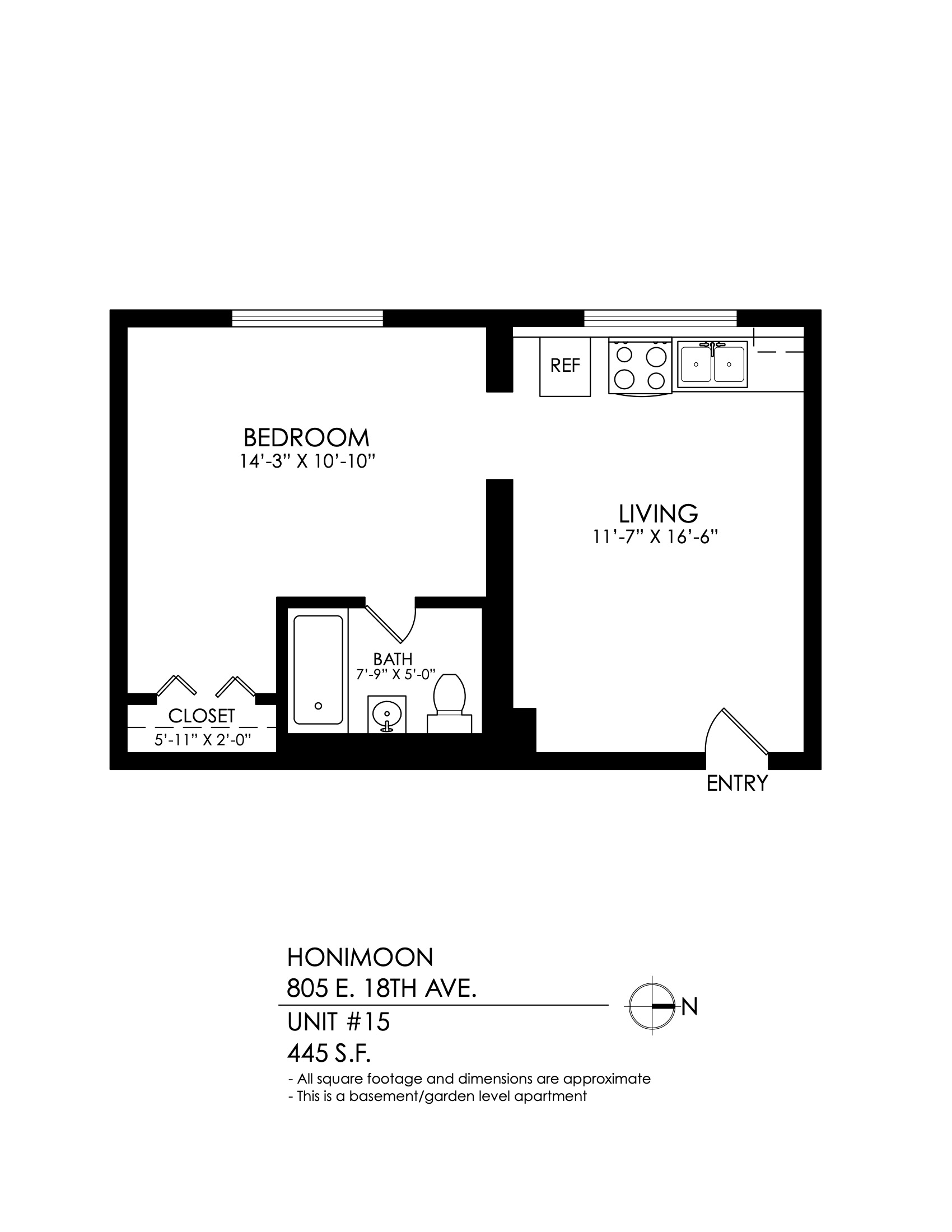 1 Bedroom, 1 Bath