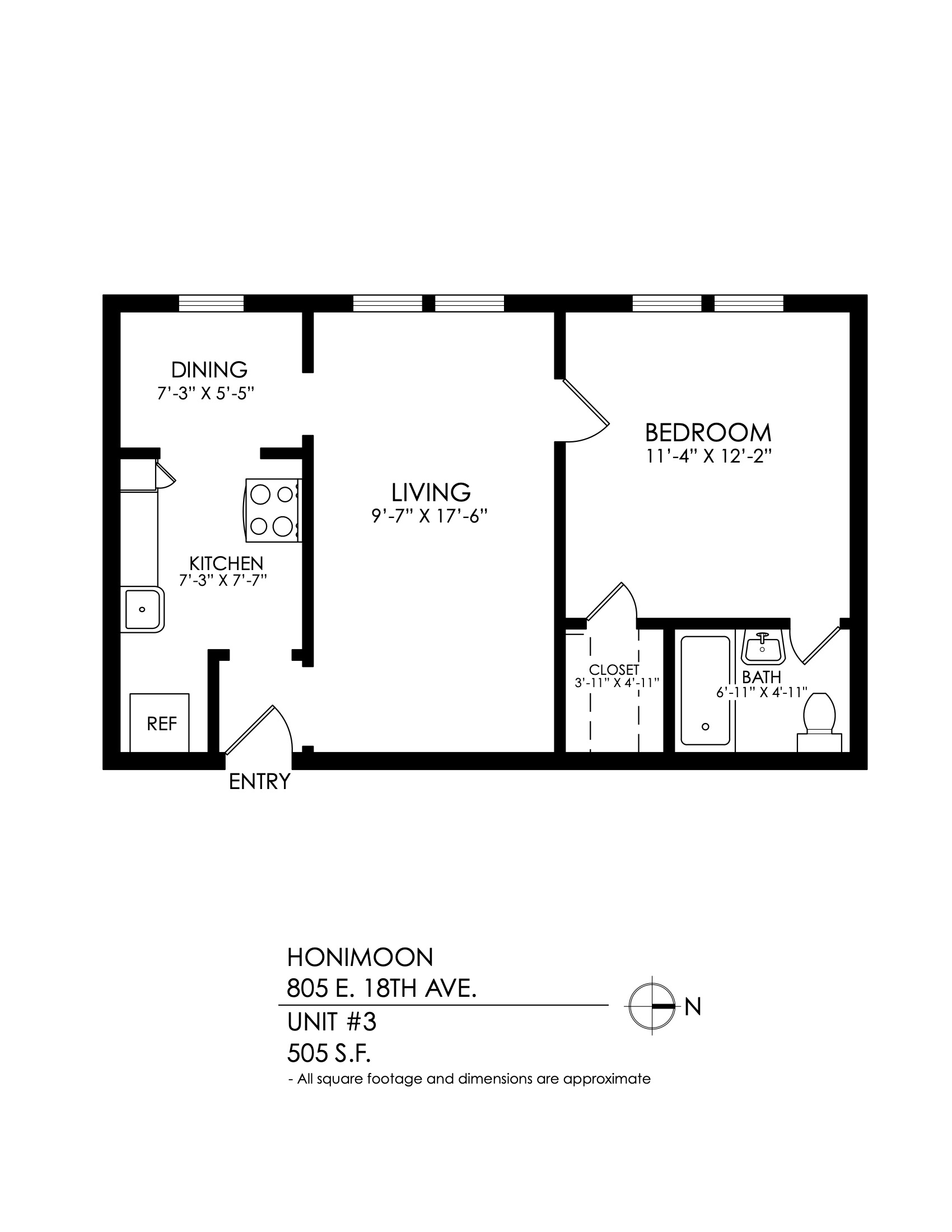 1 Bedroom, 1 Bath