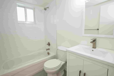 a bathroom with a sink and a toilet and a shower