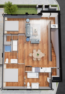 a rendering of a floor plan of a house