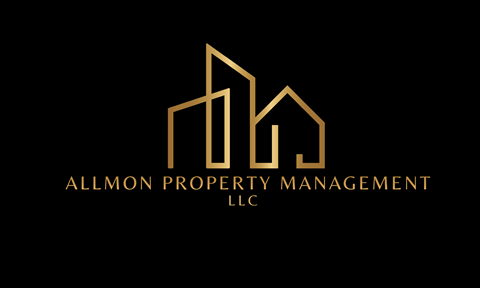 The image is a logo for Allmon Property Management LLC.