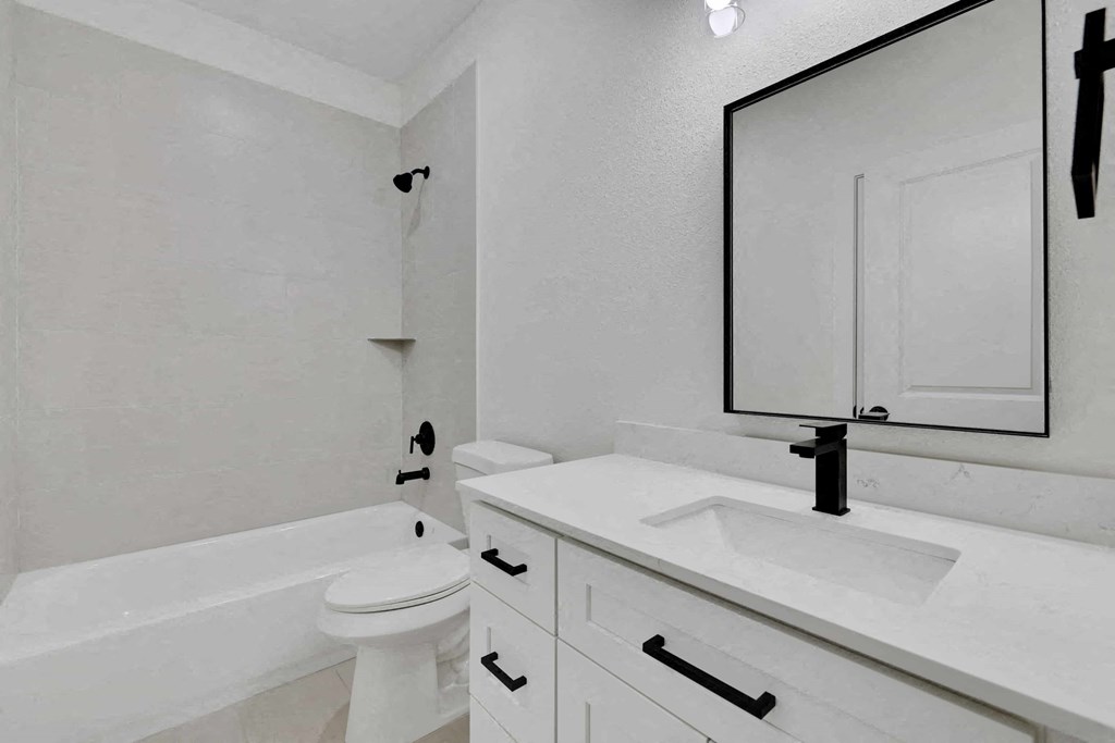 a bathroom with a sink and a toilet and a mirror