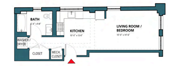Studio, 1 Bathroom