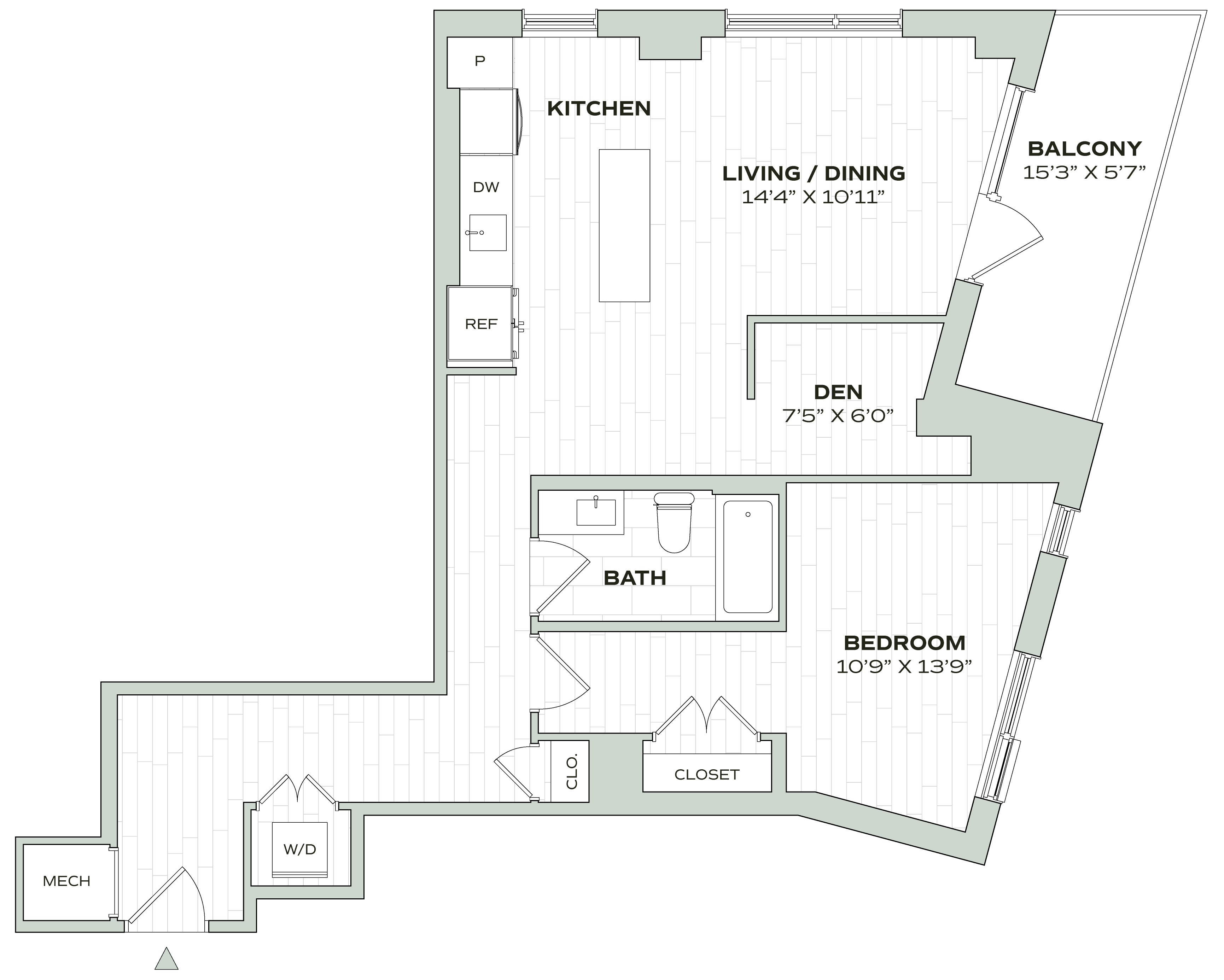 1 Bed/1 Bath Den - Alula - B06