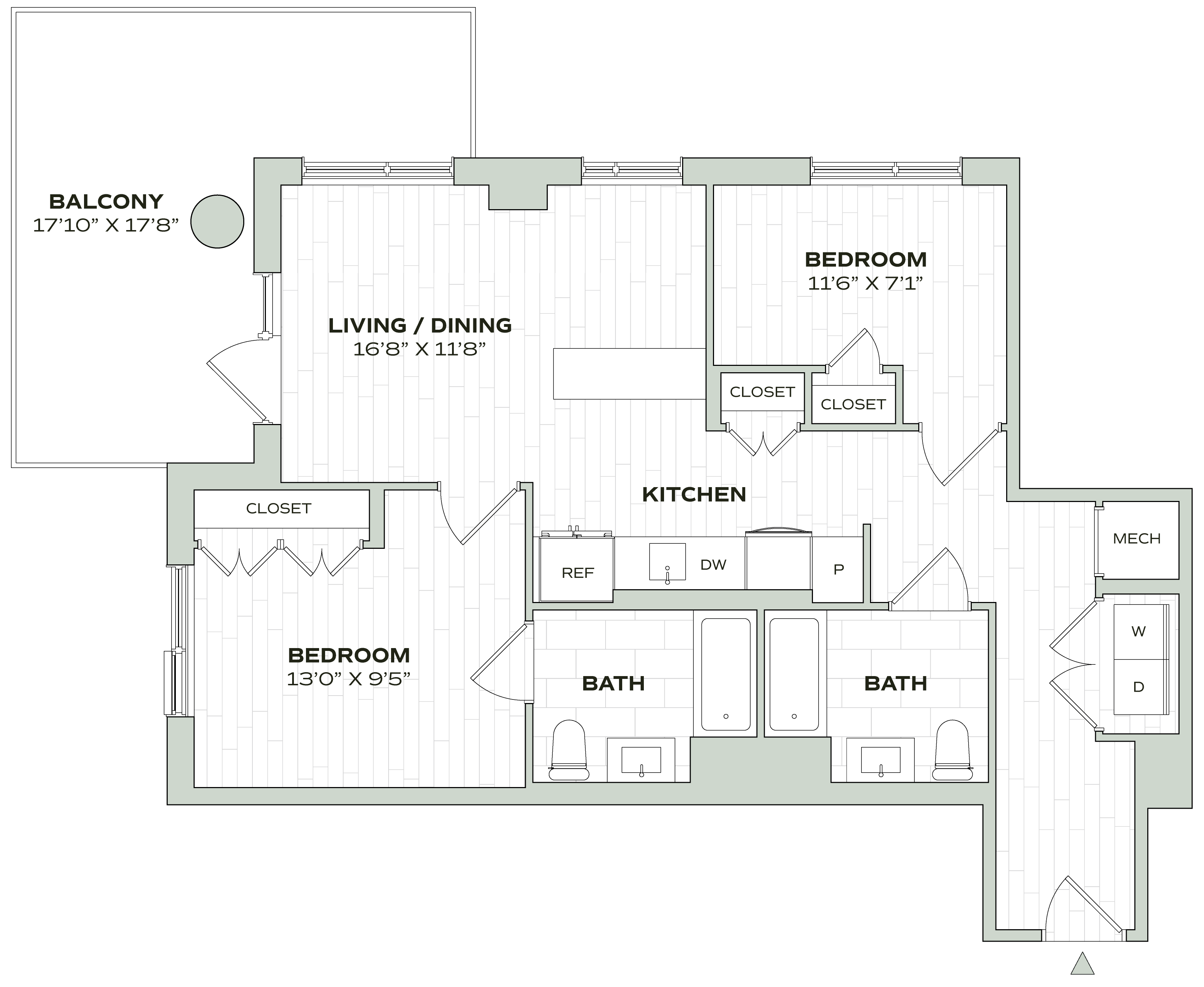 2 Bed/2 Bath - Alula - C02a