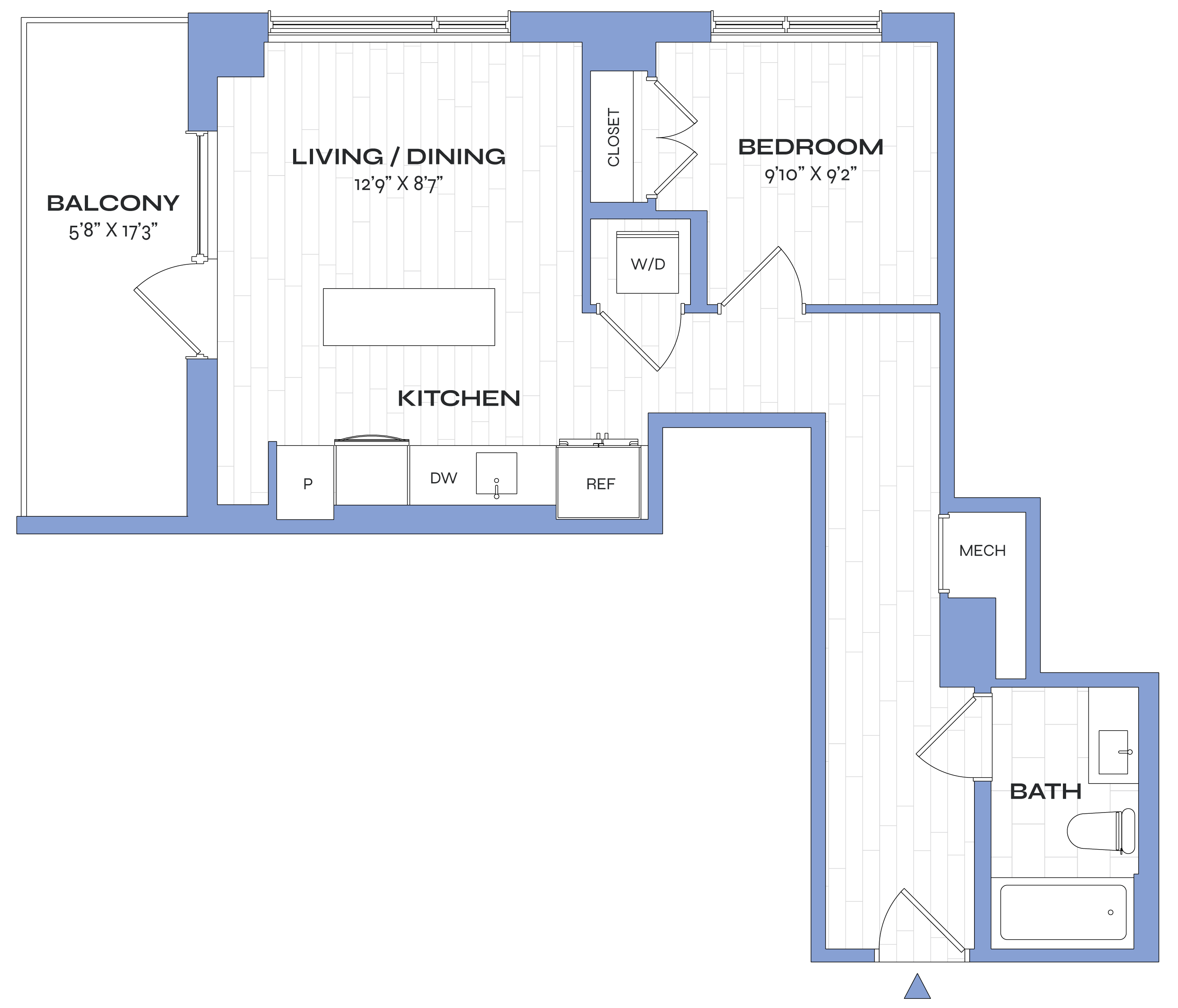 1 Bed/1 Bath - Poplar - A06
