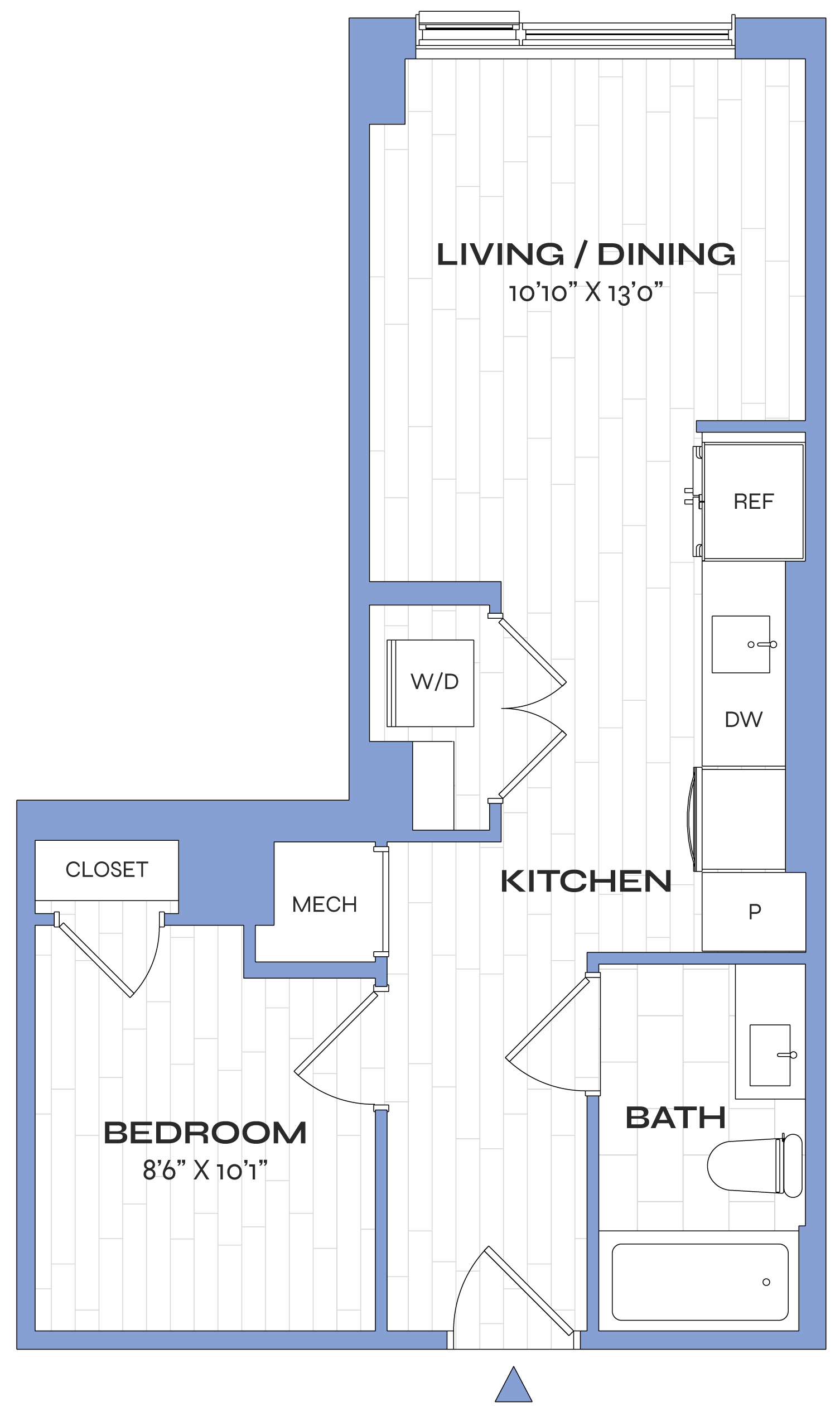 1 Bed/1 Bath Jr - Poplar - A10